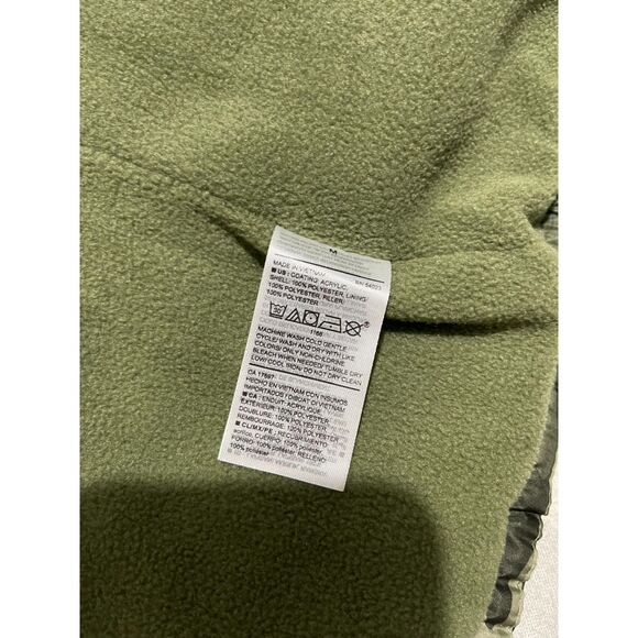 Old Navy quilted puffer Jacket vest green army camo winter outdoor sport women M - Picture 5 of 8